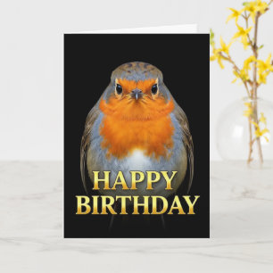 STOUTE DISTINCTE ROBIN VERJAARDAGSCARD CLOSE-UP KAART