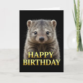 STOUTE DISTINCTE WOMBAT VERJAARDAGSCARD KAART (Voorkant)