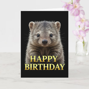 STOUTE DISTINCTE WOMBAT VERJAARDAGSCARD KAART
