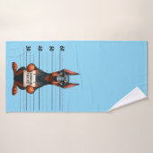 Stoute Dobermannenscher Badhanddoek (Badhanddoek)