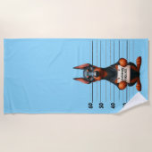 Stoute Dobermannenscher Strandlaken (Voorkant)