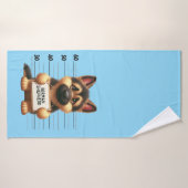 Stoute Duitse herder Badhanddoek (Badhanddoek)