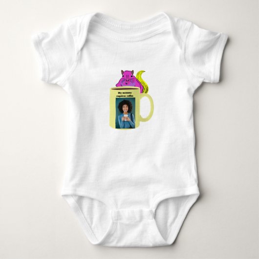 Stoute Eekhoorn #234 Baby Koffie Romper (Voorkant)