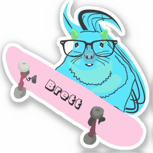 Stoute Eekhoorn #501 Brett Skateboarding Sticker (Voorkant)