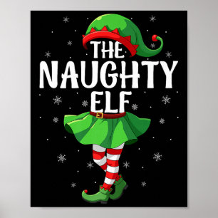 Stoute Elf Kerst Meisjes Vrouwen Elf Squad Xmas F Poster