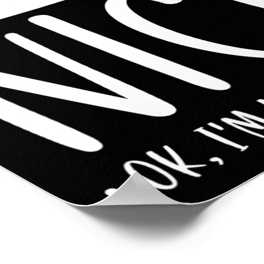 Stoute en leuke ok ik ben stoute te grappige kerst poster (Hoek)