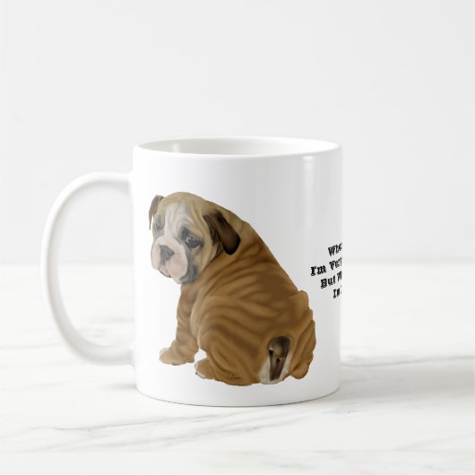 Stoute Engelse Bulldog Puppy Koffiemok (Links)