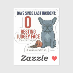 Stoute Franse 0 Dagen Sinds Incident Sticker