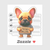 Stoute Franse Bulldog Sticker (Vel)