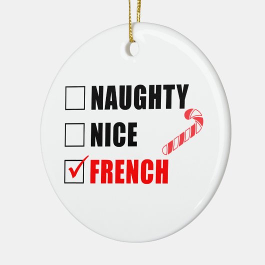 Stoute Franse Kerst Kersen Keramiek Ornament (Links)