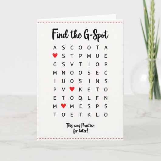 Stoute G Spot Oefenkaart Kaart (Voorkant)