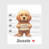Stoute Golden Retriever Sticker (Vel)