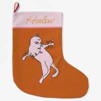 Stoute kat roze kerst