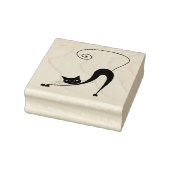 Stoute Kat Zwarte Kitten Douane Stempel van Rubber (Stempel)