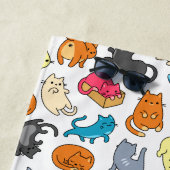 Stoute Katten Kittens Menigte Gepersonaliseerd Strandlaken (In situ)