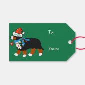 Stoute Kerst Berner Sennenhond Custom Cadeaulabel (Voorkant (Horizontaal))