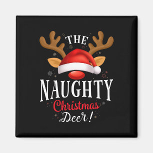 Stoute Kerst Herten Pus Xmas Familie Matching Magneet