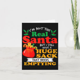 Stoute kerst voor mannen enorm pakket zak vies kaart