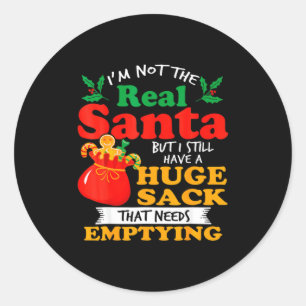 Stoute Kerst Voor Mannen Enorme Zak Vuil Pakket Ronde Sticker