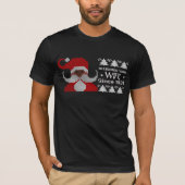 Stoute kerstman die je vrouw aansleept Xmas T-shirt (Voorkant)