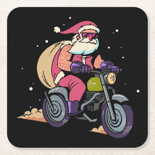 Stoute Kerstman Kartonnen Onderzetters (Voorkant)