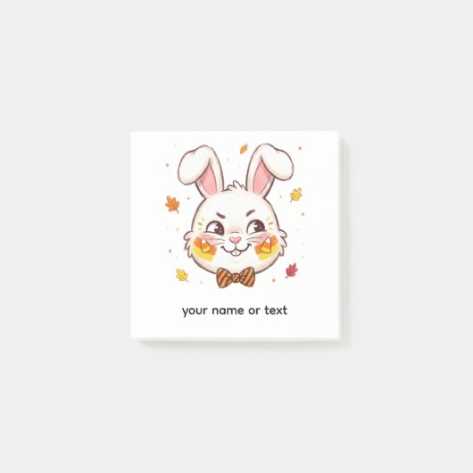 Stoute Konijn Halloween Snoep Mais Post-it® Notes (Voorkant)