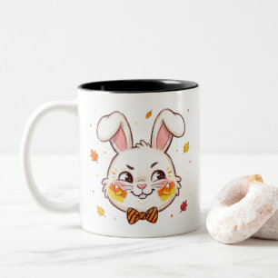 Stoute Konijn Halloween Snoep Mais Tweekleurige Koffiemok