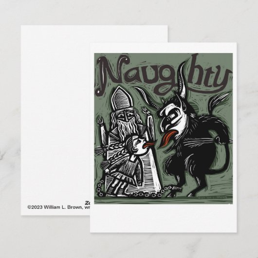 "Stoute" Krampus Kaart (Voorkant / Achterkant)