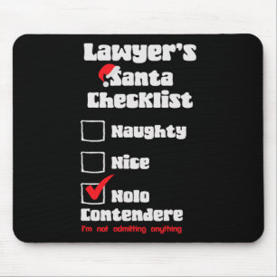 Stoute Leuke Advocate Kerst Checklist Lelijk Zweet Muismat
