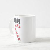 Stoute leuke bijpassende koppels kerstpyjama's koffiemok (Voorkant links)