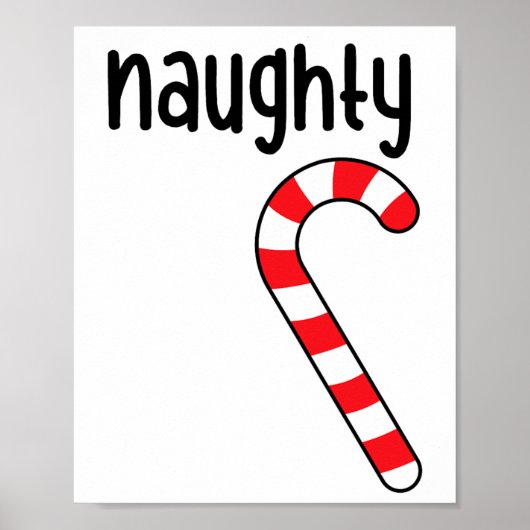 Stoute leuke bijpassende koppels kerstpyjama's poster (Voorkant)