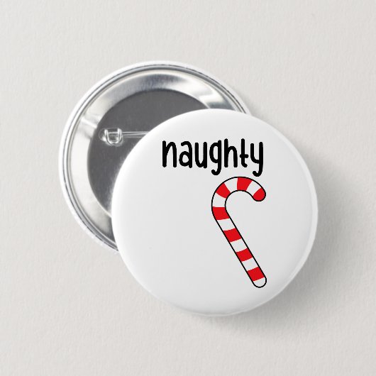 Stoute leuke bijpassende koppels kerstpyjama's ronde button 5,7 cm (Voorkant /achterkant)