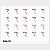 Stoute leuke bijpassende koppels kerstpyjama's ronde sticker (Vel)
