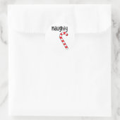 Stoute leuke bijpassende koppels kerstpyjama's ronde sticker (Tas)