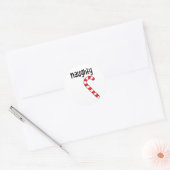 Stoute leuke bijpassende koppels kerstpyjama's ronde sticker (Envelop)