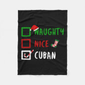 Stoute Leuke Cubaanse Funny Cuba Kerstman Gift Fleece Deken (Voorkant)