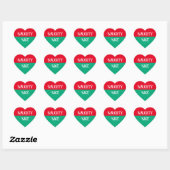 Stoute Leuke Dubbele Stemming Kerstmis Hart Sticker (Vel)