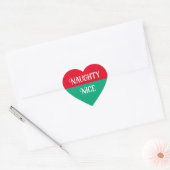 Stoute Leuke Dubbele Stemming Kerstmis Hart Sticker (Envelop)