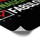 Stoute Leuke Fabulous Kerst Pyjama Santa Clau Poster (Hoek)