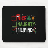 Stoute Leuke Filippijnse Kerst Pyjama Santa Clau Muismat (Voorkant)