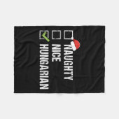Stoute Leuke Hongaarse Hongarije Kerstcadeau Fleece Deken (Voorkant (Horizontaal))