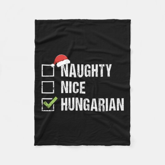 Stoute Leuke Hongaarse Hongarije Kerstcadeau Fleece Deken (Voorkant)