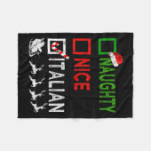Stoute Leuke Italiaanse Kerst Pyjama Funny Santa Fleece Deken (Voorkant (Horizontaal))