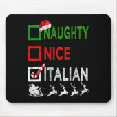 Stoute Leuke Italiaanse Kerst Pyjama Funny Santa Muismat (Voorkant)