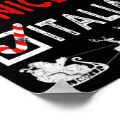 Stoute Leuke Italiaanse Kerst Pyjama Funny Santa Poster (Hoek)