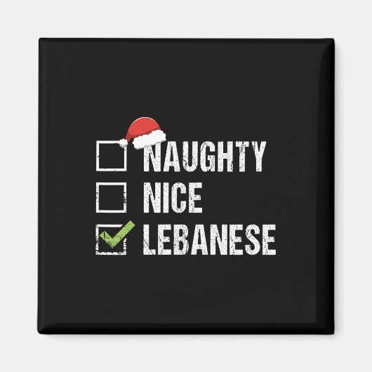 Stoute Leuke Libanese Libanon Kerstcadeau Magneet (Voorkant)