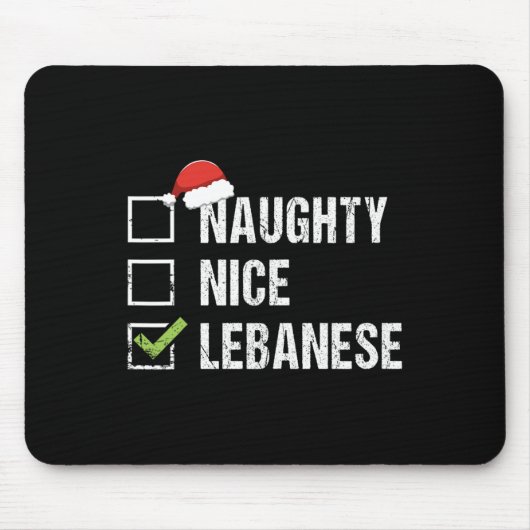 Stoute Leuke Libanese Libanon Kerstcadeau Muismat (Voorkant)
