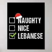 Stoute Leuke Libanese Libanon Kerstcadeau Poster (Voorkant)