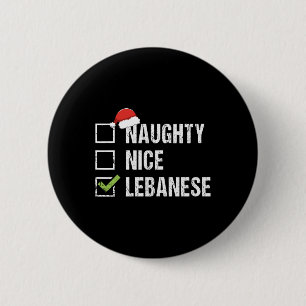 Stoute Leuke Libanese Libanon Kerstcadeau Ronde Button 5,7 Cm