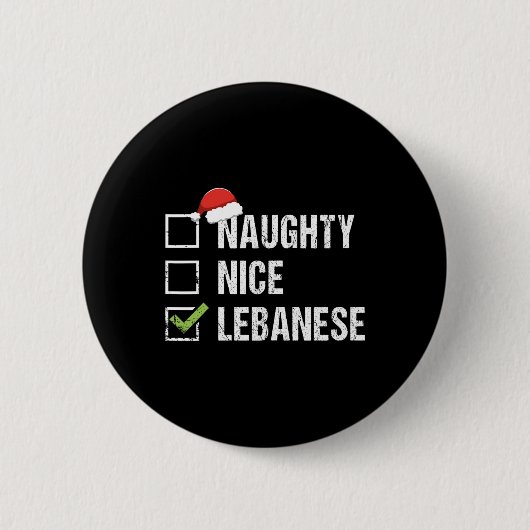 Stoute Leuke Libanese Libanon Kerstcadeau Ronde Button 5,7 Cm (Voorkant)
